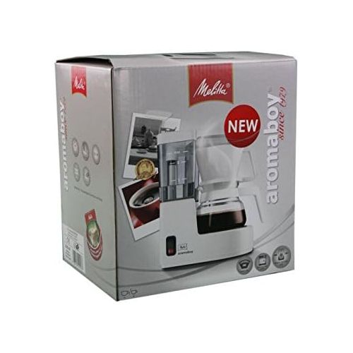  [아마존베스트]Melitta, Filterkaffeemaschine, Aromaboy, 2 Tassen-Glaskanne, Filtereinsatz, Weiss, 101501