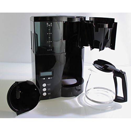  [아마존베스트]Melitta Optima Timer 100801 Coffee Filter Machine, Black and Stainless Steel