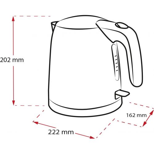  [아마존베스트]Melitta 10180-01 Prime Aqua Mini Kettle, 1.7 Litre, Silver/Black