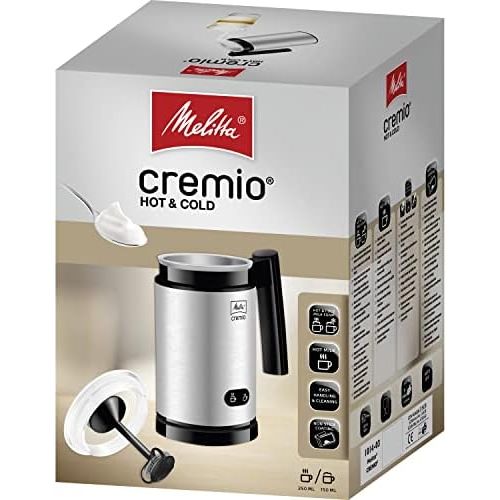  [아마존베스트]Melitta, Milk frother, for cold and warm milk, non-stick coated container, CREMIO