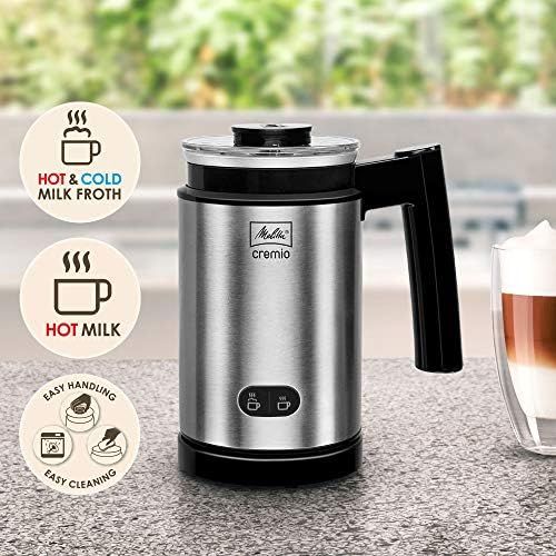  [아마존베스트]Melitta, Milk frother, for cold and warm milk, non-stick coated container, CREMIO