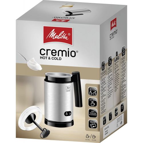  [아마존베스트]Melitta, Milk frother, for cold and warm milk, non-stick coated container, CREMIO