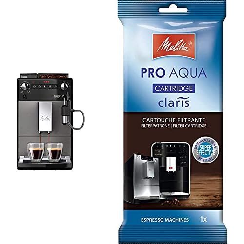  Melitta Avanza F270 100 Fully Automatic Coffee Machine with Integrated Milk System (20 cm Width) Mystic Titanium & 192830 Filter Cartridge for Fully Automatic Coffee Machines | P