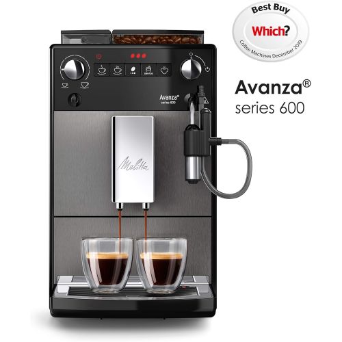  Melitta Avanza F270 100 Fully Automatic Coffee Machine with Integrated Milk System (20 cm Width) Mystic Titanium & 192830 Filter Cartridge for Fully Automatic Coffee Machines | P