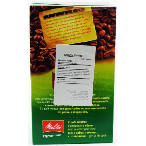  Melitta Extra Strong Roasted Coffee - 17.6 oz | Cafe Extra-Forte Melitta - 500g - (PACK OF 16)
