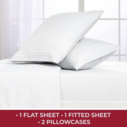  Mellanni Queen Sheet Set Hotel Luxury 1800 Bedding Sheets & Pillowcases Extra Soft Cooling Bed Sheets Deep Pocket up to 16 inch Mattress Wrinkle, Fade, Stain Resistant 4