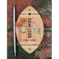 Mellow Militia 3332 Tiki Toss Hook and Ring Game, Brown, Bamboo