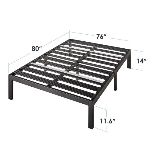  Mellow BP-E-BKK Rocky Base E 14 Platform Bed, King, Black