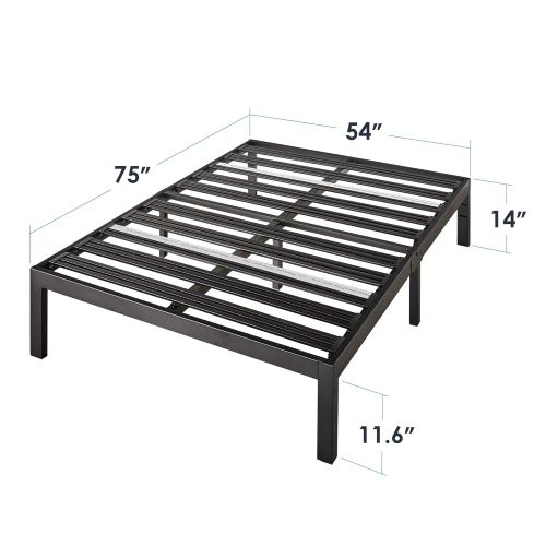  Mellow BP-E-BKF Rocky Base E 14 Platform Bed, Full, Black