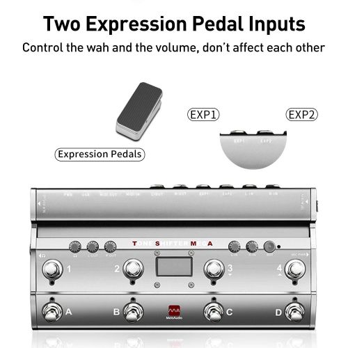  MeloAudio Tone Shifter TS Mega Audio Interface wMIDI Foot Controller and 192kHz USB Recording Audio Interface for Mac, Bias FX, JamUp, Guitar Rig