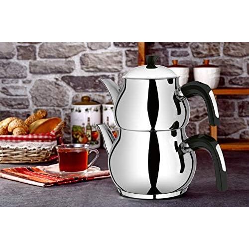  [아마존베스트]Melody Turkish Teapot Caydanlik Demlik Induction Kettle