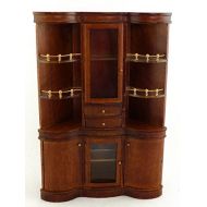 Melody Jane Dolls House Walnut Corner Back Bar Shelf Cabinet Miniature JBM Pub Furniture