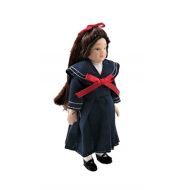 Melody Jane Dolls House Little Girl in Sailor Dress 1:12 Scale Miniature Porcelain People