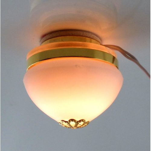  Melody Jane Dolls Houses Round Flush Ceiling Light 12V Lamp Miniature Electric Lighting