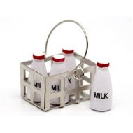 Melody Jane Dolls Houses House Miniature Door Step Kitchen Country Store Accessory Crate of Milk