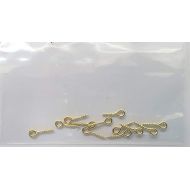 Melody Jane Dolls Houses Melody Jane 12 Brass Eyes for Dolls House Curtain Rods Miniature 1:12 Window Accessory 1.5mm