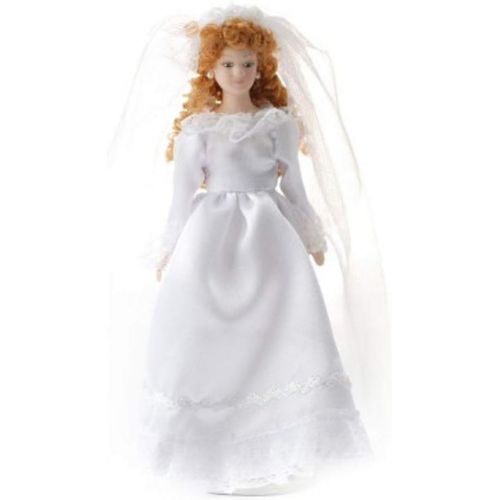  Melody Jane Dolls Houses Melody Jane Dollhouse Bride with Ringletts Porcelain Wedding Figure Lady Woman