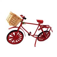 Melody Jane Dolls Houses House Miniature Garden Shop Accessory Red Shopping Bike Bicycle W Basket