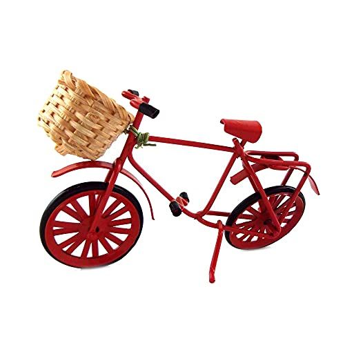  Melody Jane Dolls Houses House Miniature Garden Shop Accessory Red Shopping Bike Bicycle W Basket