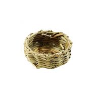 Melody Jane Dolls Houses Melody Jane Dollhouse Shallow Round Wicker Bread Basket Miniature 1:12 Accessory