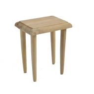 Melody Jane Dolls Houses House Miniature Unfinished Natural Wood Furniture Side Occasional Table
