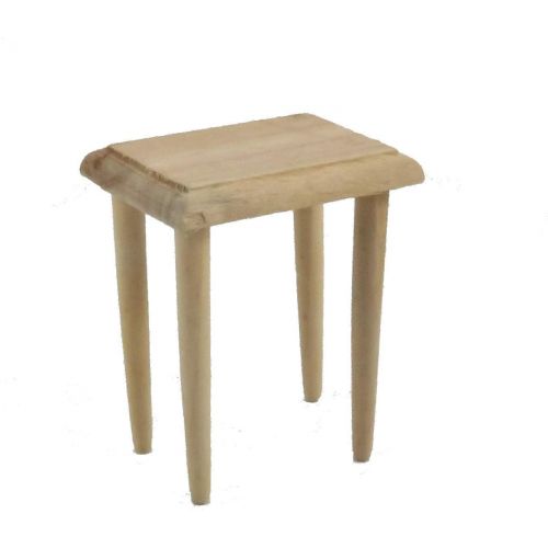  Melody Jane Dolls Houses House Miniature Unfinished Natural Wood Furniture Side Occasional Table