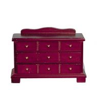 Melody Jane Dolls Houses Melody Jane Dollhouse Mahogany Triple Chest of Drawers Miniature Bedroom Furniture