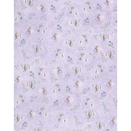  Melody Jane Dolls Houses Melody Jane Dollhouse Fairies on Lilac Miniature Print 1:24 Scale Nursery Wallpaper