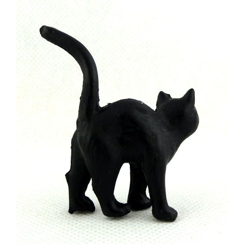  Melody Jane Dolls Houses House Miniature Animal Pet Halloween Accessory Black Cat Standing