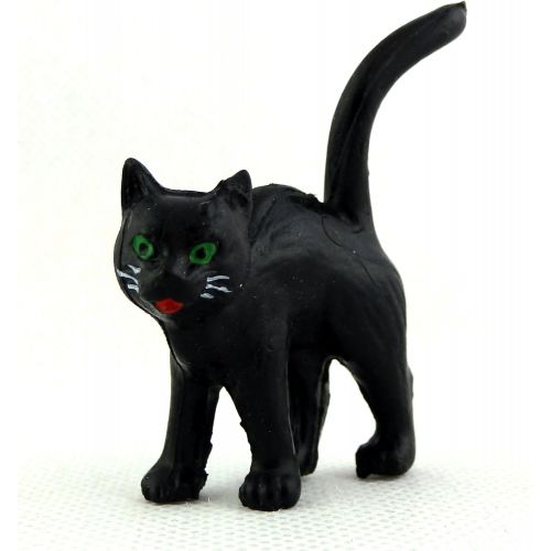  Melody Jane Dolls Houses House Miniature Animal Pet Halloween Accessory Black Cat Standing