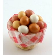 Melody Jane Dolls Houses House Miniature 1:12 Scale Kitchen Country Store Accessory Basket of Eggs