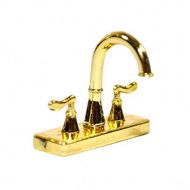 Melody Jane Dolls Houses Dolls House Modern Brass Mixer Tap Faucet Miniature 1:12 Kitchen Accessory