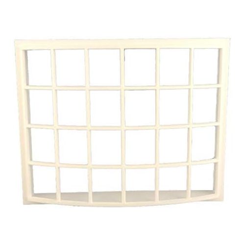  Melody Jane Dolls Houses White Plastic Georgian Bay Bow Window 24 Pane 1:12 DIY Builders