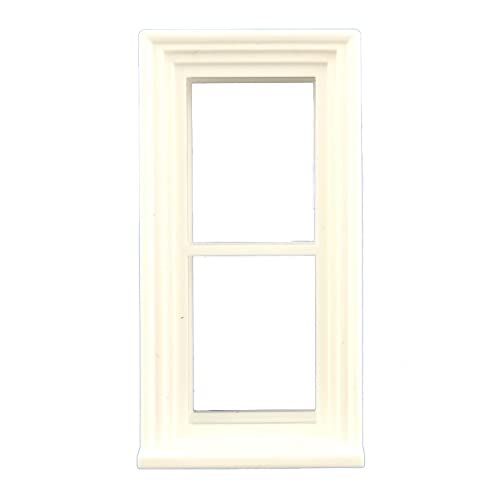  Melody Jane Dolls Houses Melody Jane Dollhouse Builders DIY 1:24 Scale Classic White Plastic 2 Pane Georgian Window