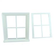 Melody Jane Dolls Houses White Plastic Victorian Window Frame 4 Pane Miniature DIY Builders