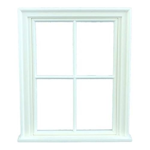  Melody Jane Dolls Houses White Plastic Victorian Window Frame 4 Pane Miniature DIY Builders