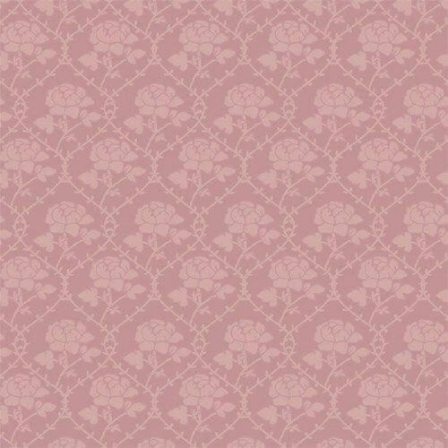  Melody Jane Dolls Houses Dolls House Pink Rose Pattern Wallpaper Miniature 1:12 Scale Print
