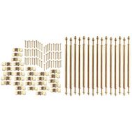 Melody Jane Dolls Houses Miniature Staircase Runner Carpet Accessory 15 Brass Stair Rods