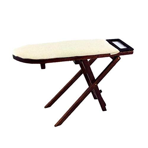  Melody Jane Dolls Houses Miniature 1:12 Kitchen Laundry Accessory Dark Wood Ironing Board