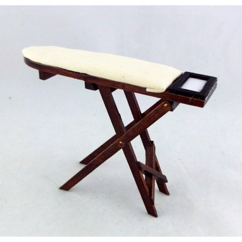  Melody Jane Dolls Houses Miniature 1:12 Kitchen Laundry Accessory Dark Wood Ironing Board