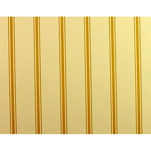  Melody Jane Dolls Houses House Miniature Print 1:12 Scale Gold Cream Regency Stripe Wallpaper