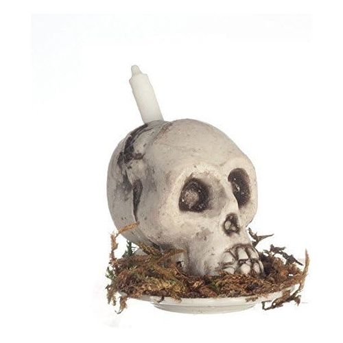  Melody Jane Dolls Houses Melody Jane Dollhouse Skull Candle Miniature Macabre Halloween Accessory