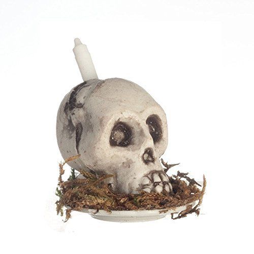  Melody Jane Dolls Houses Melody Jane Dollhouse Skull Candle Miniature Macabre Halloween Accessory