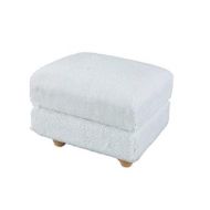 Melody Jane Dolls Houses House Miniature Furniture White Pouffee Ottoman Foot Stool