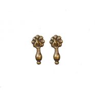 Melody Jane Dolls Houses Melody Jane Dollhouse Antique Brass Cabinet Door Drawer Handles 1:12 Miniature