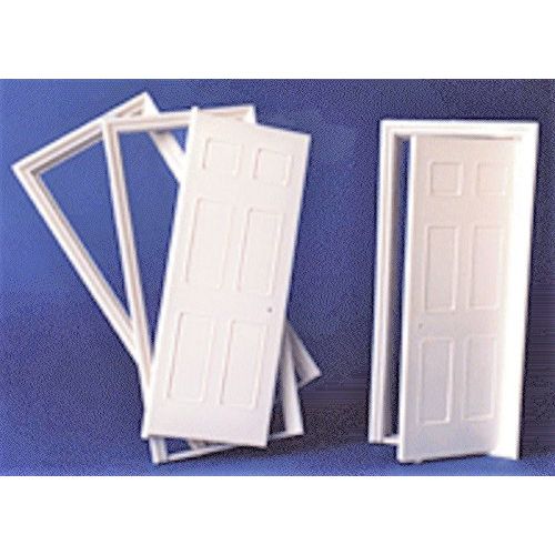  Melody Jane Dolls Houses Melody Jane Dollhouse White Plastic 6 Panel Interior Door Builders DIY 1:24 Scale