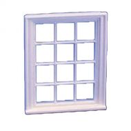 Melody Jane Dolls Houses Melody Jane Dollhouse Miniature White Plastic Victorian Window Frame 12 Pane 1:24 Scale