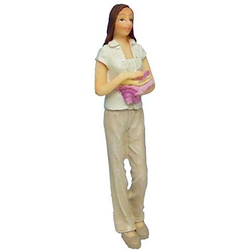  Melody Jane Dolls Houses Melody Jane Dollhouse People Modern Woman Carrying Towels 1:12 Resin Figure