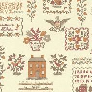 Melody Jane Dolls Houses Melody Jane Dollhouse Sampler Terracotta Miniature Print Wallpaper 3 Sheets