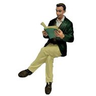 Melody Jane Dolls Houses Melody Jane Dollhouse People Man Sitting Reading Legs Crossed Resin Figure